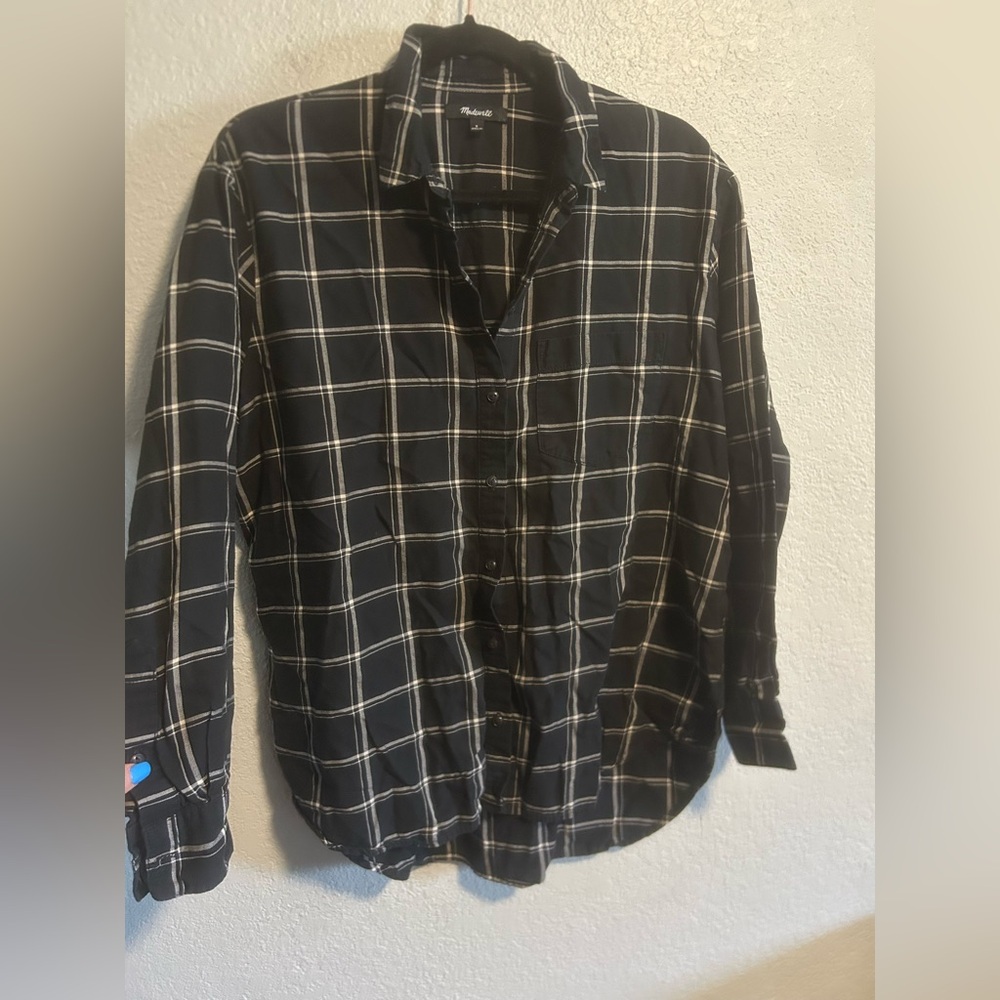 Madewell oversized plaid button up